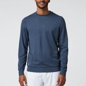 Vuori Ponto Performance Crew Azure Heather Men’s Small Pullover
